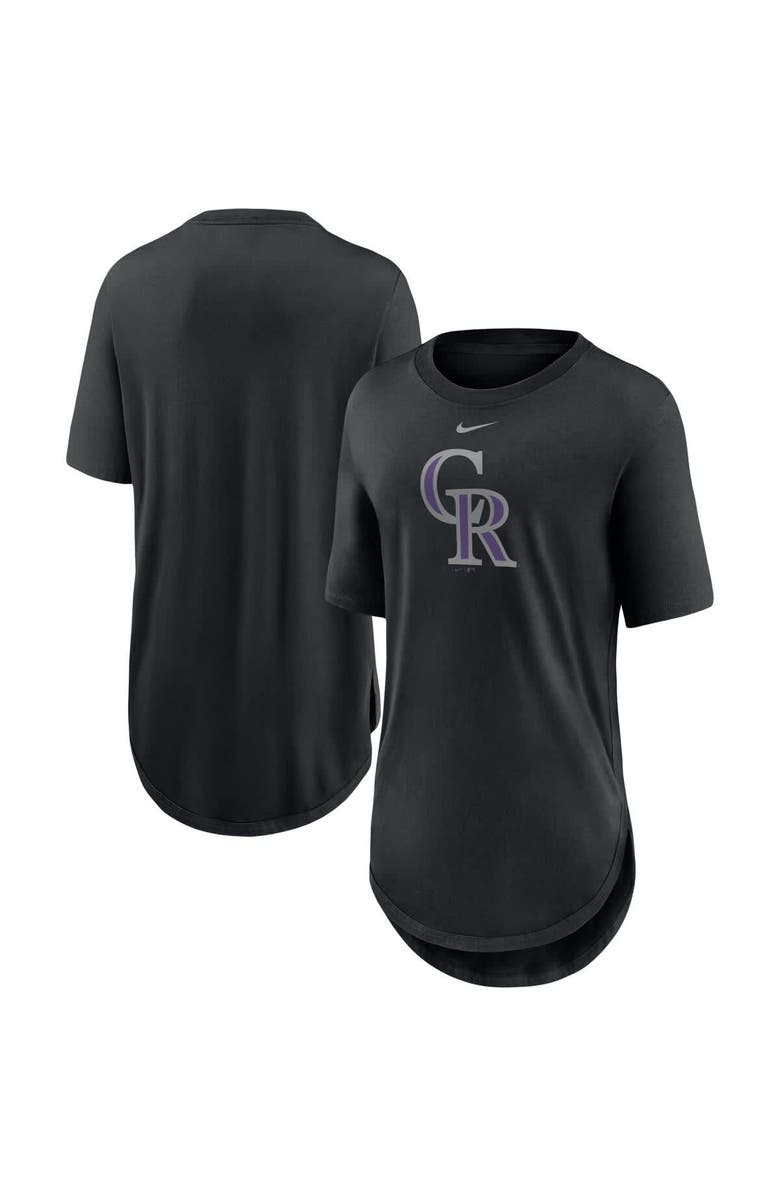 Nike Women's Nike Black Colorado Rockies Mascot Outline Weekend Tri-Blend T-Shirt, Main, color, 