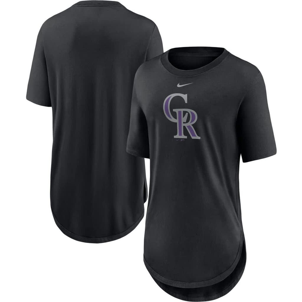 Nike Black Colorado Rockies Mascot Outline Weekend Tri-blend T-shirt