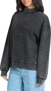 Billabong Sun Washed Mock Neck Graphic Sweatshirt