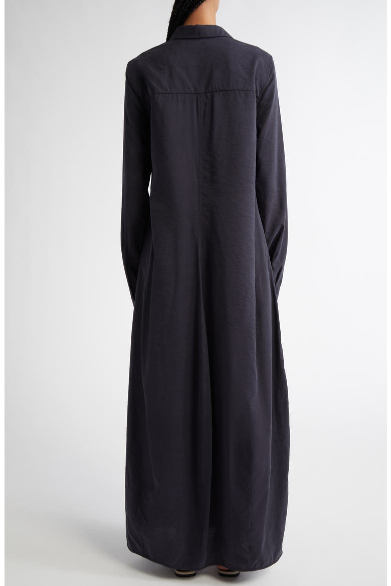 Parachute Long Sleeve Silk Blend Maxi Shirtdress, Alternate, color, NIGHTFALL