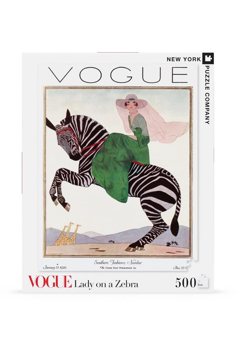 Lady on a Zebra 500 Piece Puzzle, Main, color, No Color