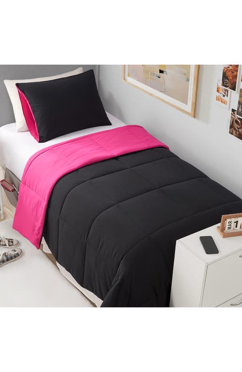 The Sheet Lab Reversible Comforter Set In Black