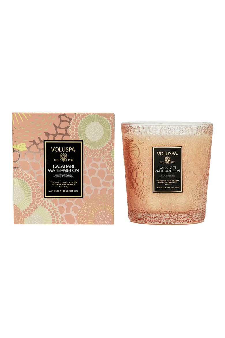 Kalahari Watermelon Boxed Classic Candle, Main, color, LIGHT PINK