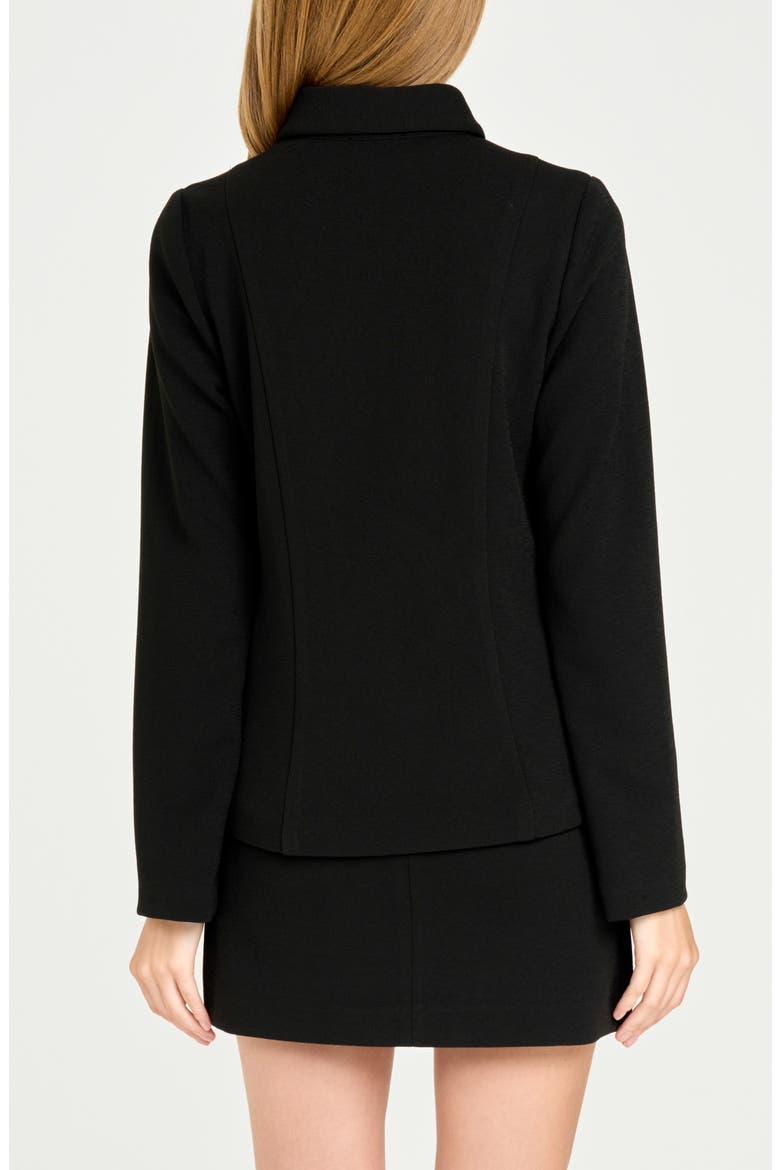 Monica Button Front Jacket, Alternate, color, BLACK