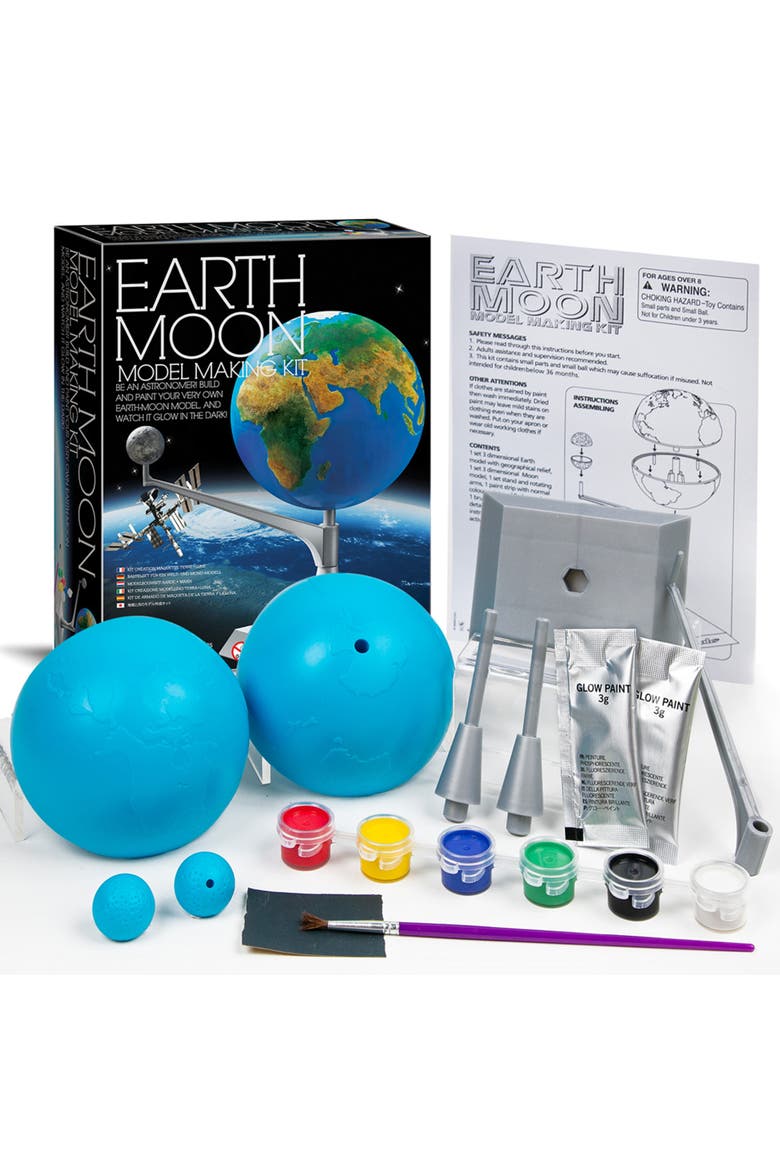 KidzLabs Earth Moon Model Making Kit, Alternate, color, Multicolored