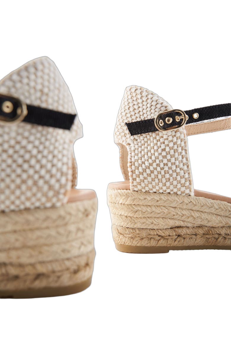 VISCATA Cavall Canvas Espadrille Sandal Wedges, Alternate, color, Black