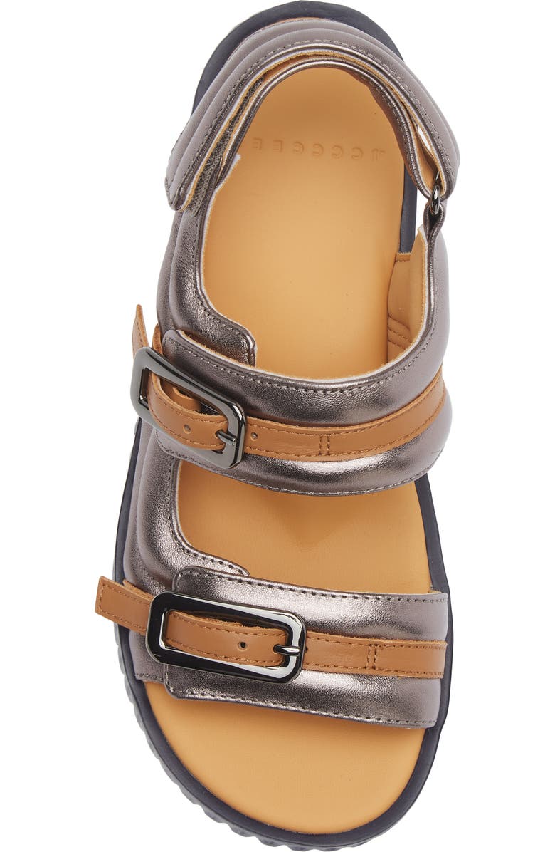 4CCCCEES Plia Kiko Platform Slingback Sandal, Alternate, color, Gun Metal