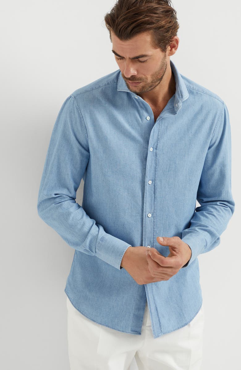 Brunello Cucinelli Chambray shirt, Alternate, color, 