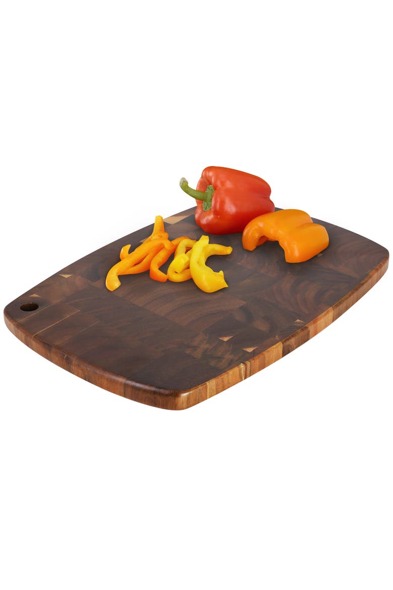 15.5 x 10.5 Inch Acacia Wood Cutting Board, Main, color, Brown