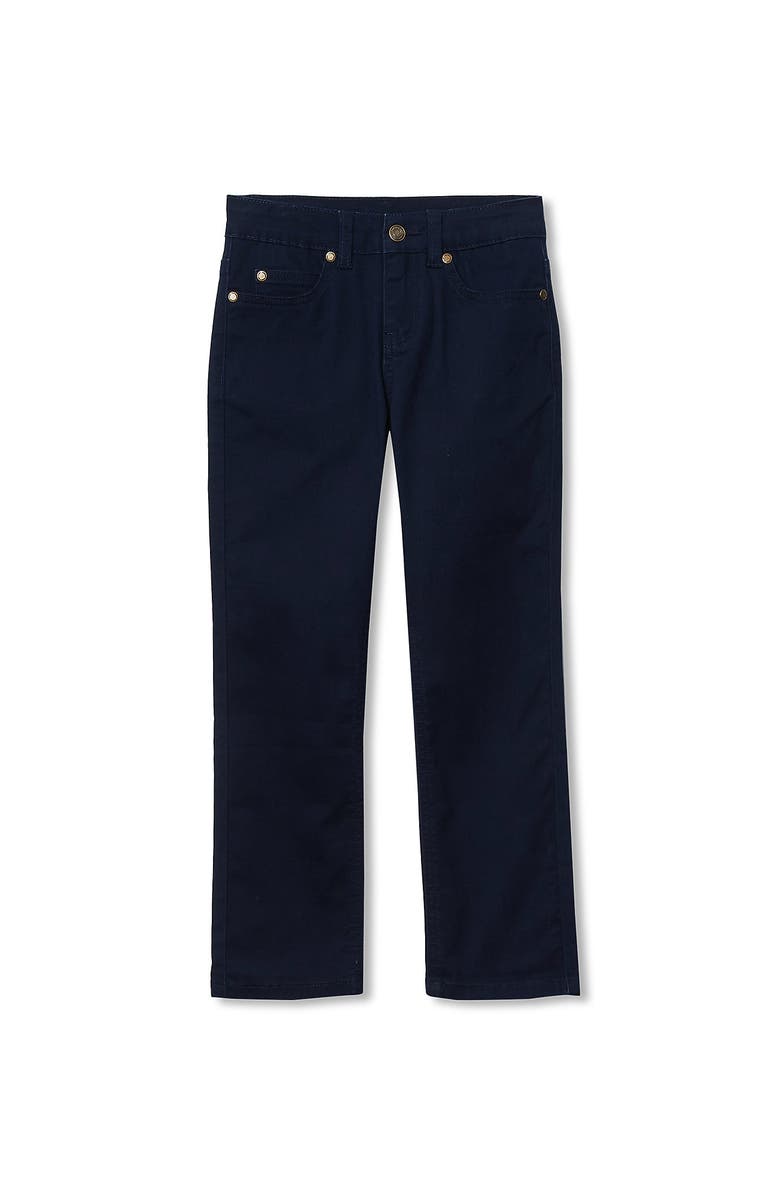 Lands' End Boys Iron Knee Twill 5 Pocket Pants, Main, color, Classic Navy