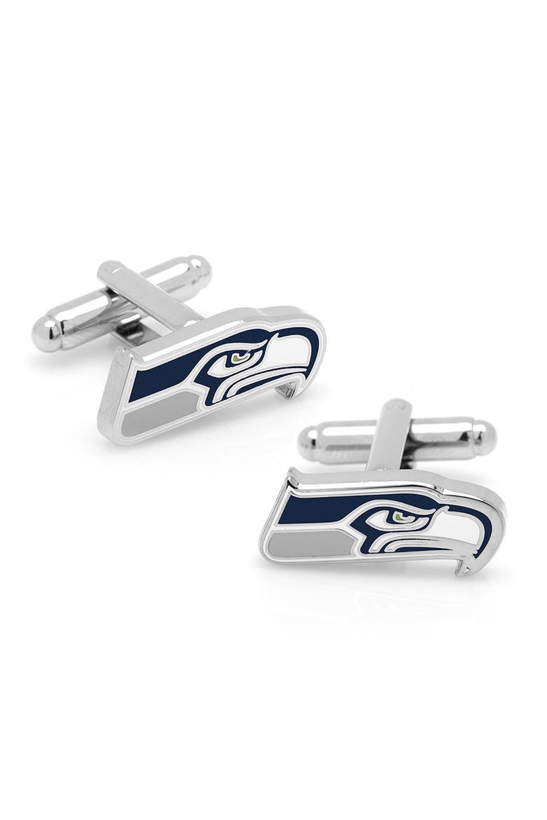 NFL Seattle Seahawks Cuff Links, Main, color, BLUE