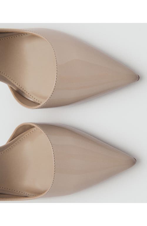Mango Half D'orsay Pointed Toe Pump In Gray