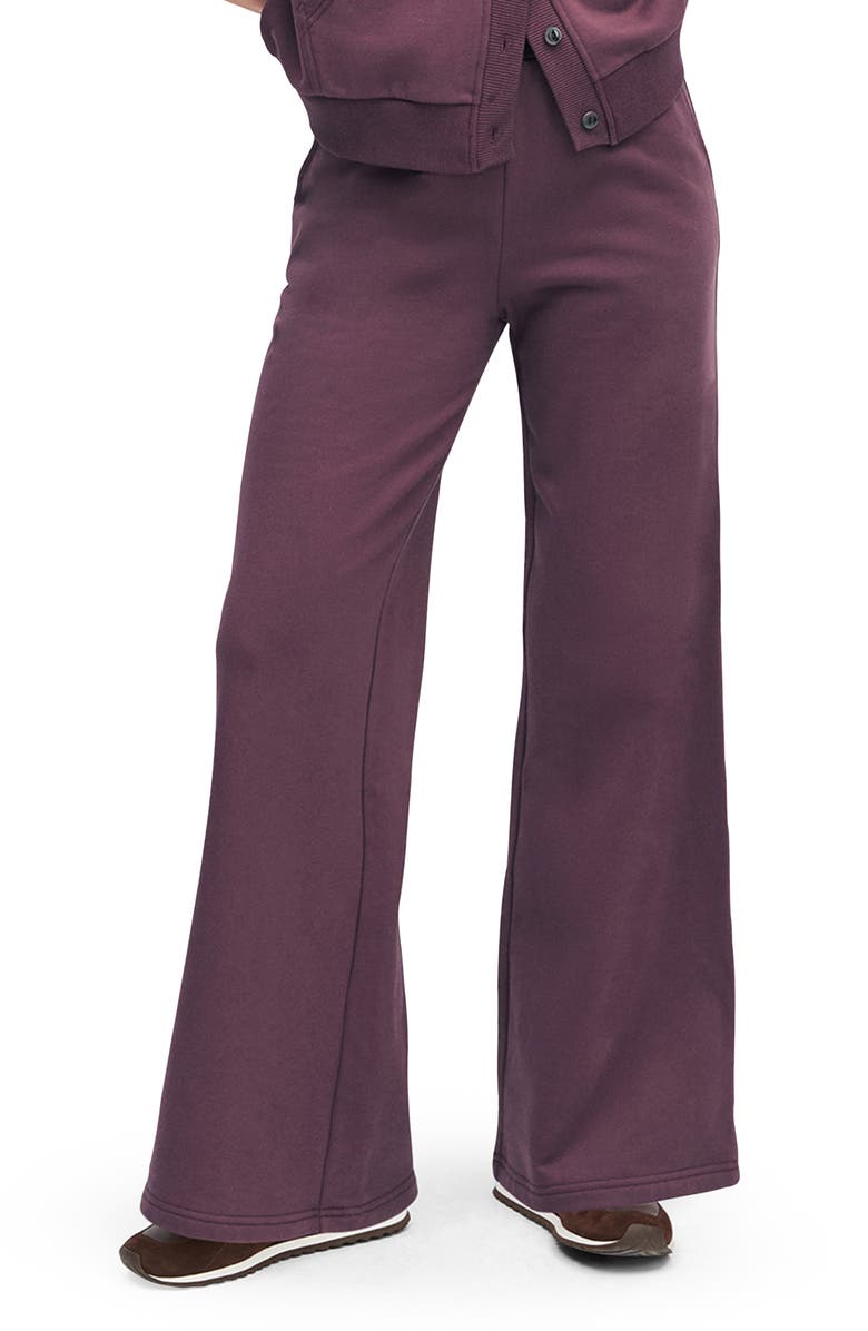 Favorite Daughter The Boxer Cotton Wide Leg Pants, Main, color, Burgundy Dahlia