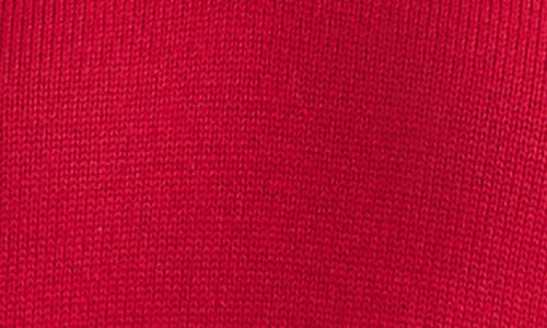 Jones New York Button Detail Rib Funnel Neck Sweater In Red