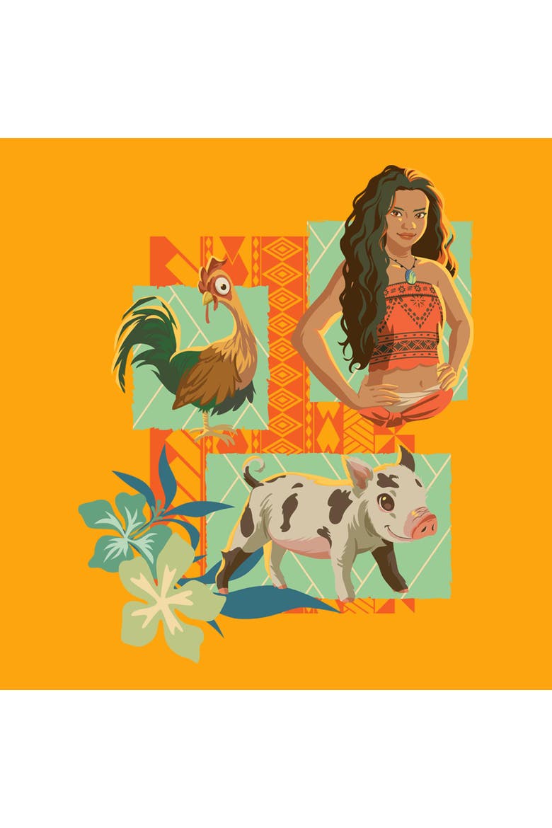 Men's Moana Pua Heihei and Friend Portraits  Graphic T-Shirt, Alternate, color, Gold