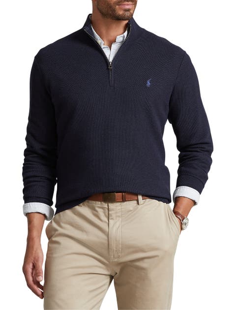 Pima Cotton 1/2-Zip Sweater