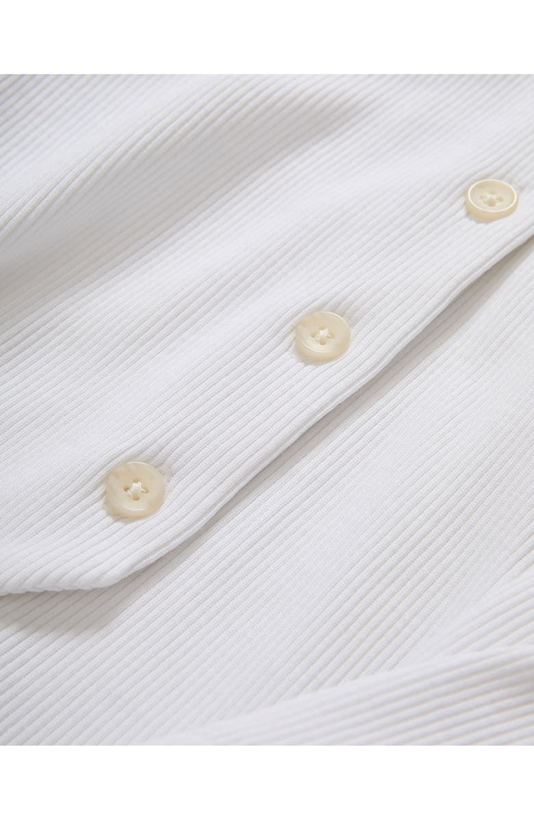 Veronica Beard Thea Rib Stretch Cotton Halter Top, Alternate, color, White