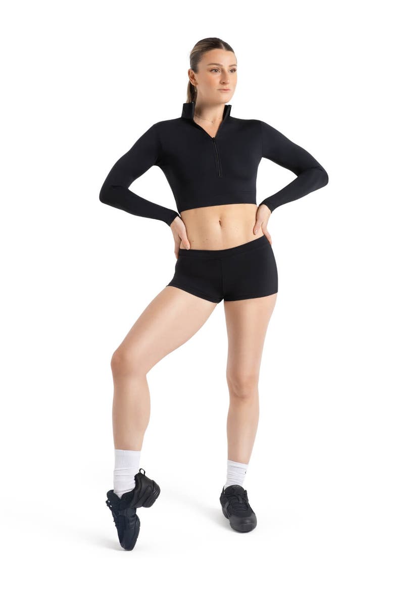 Boy Cut Low Rise Shorts, Alternate, color, black