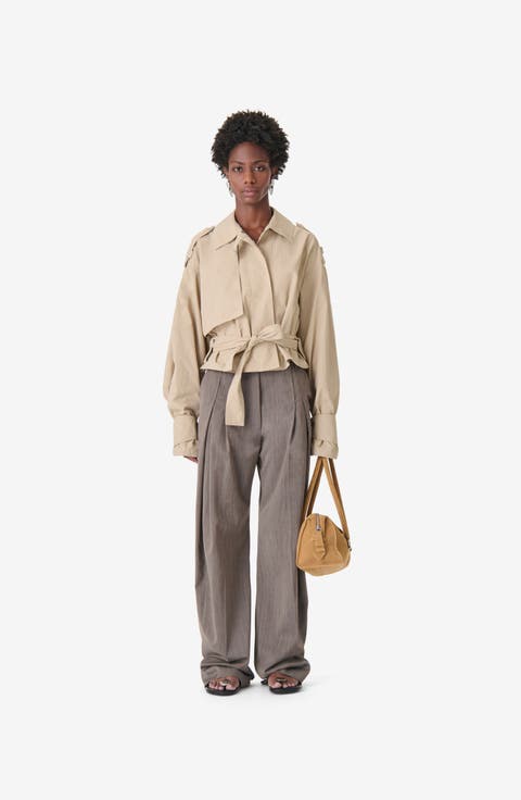 Zynia Cropped Trench Jacket
