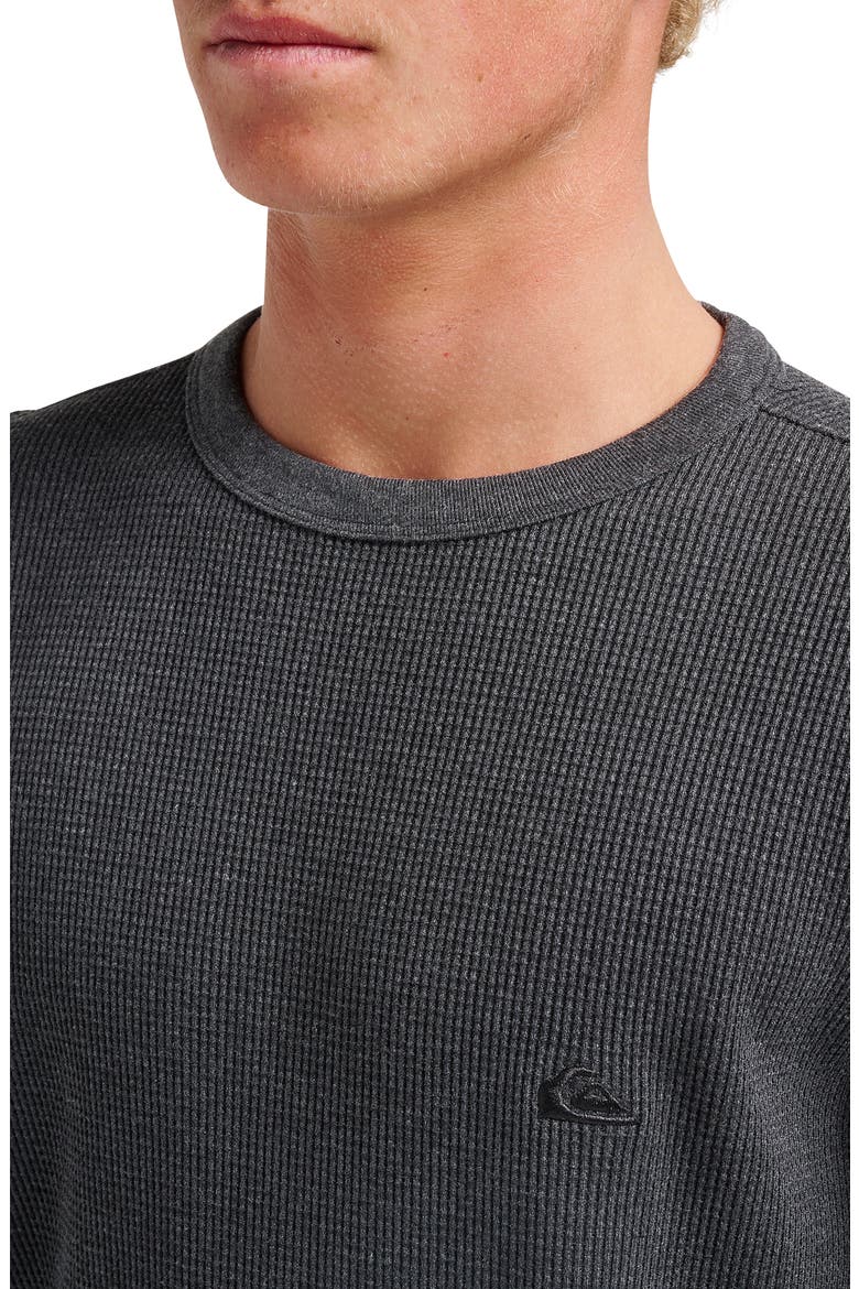 Nelson Long Sleeve Thermal Cotton Blend Pullover, Alternate, color, BLACK