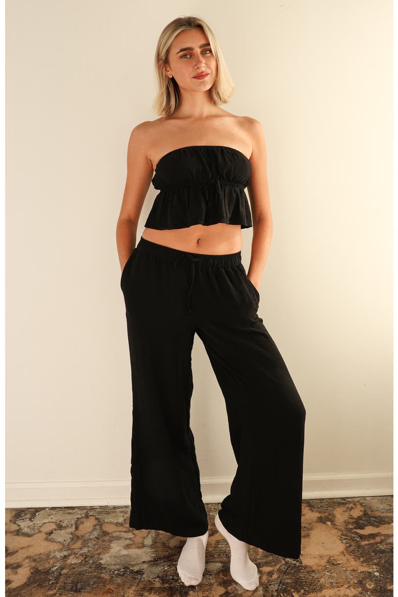 Kenna Crop Top, Alternate, color, Black