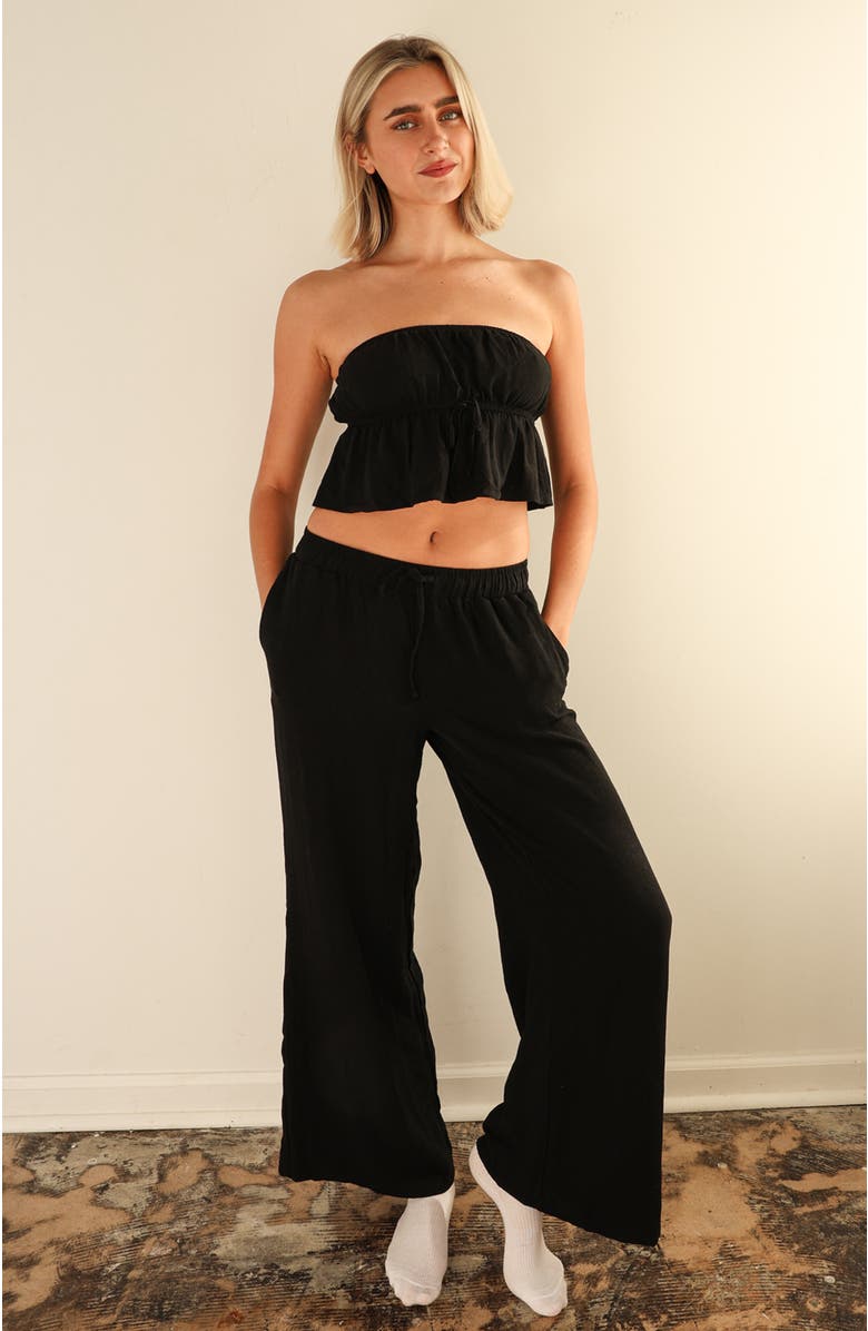 Dippin Daisys Kenna Crop Top, Alternate, color, Black