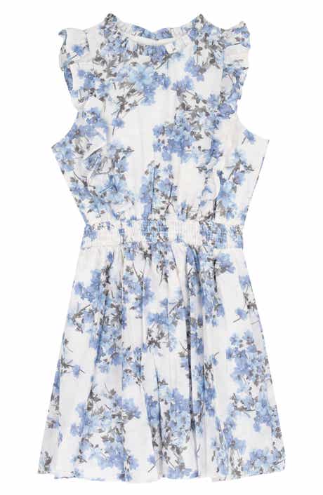 Rare Editions Kids' Floral Dobby Dress