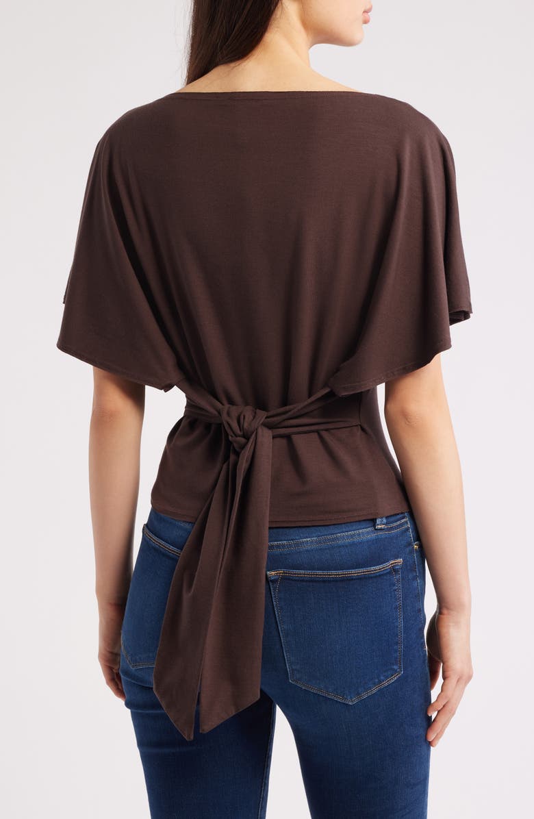 Reformation Avery Boatneck Knit Top, Alternate, color, Mole