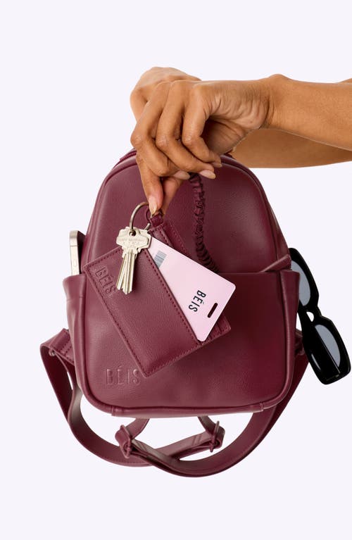 Beis Béis The Essential Mini Backpack In Burgundy