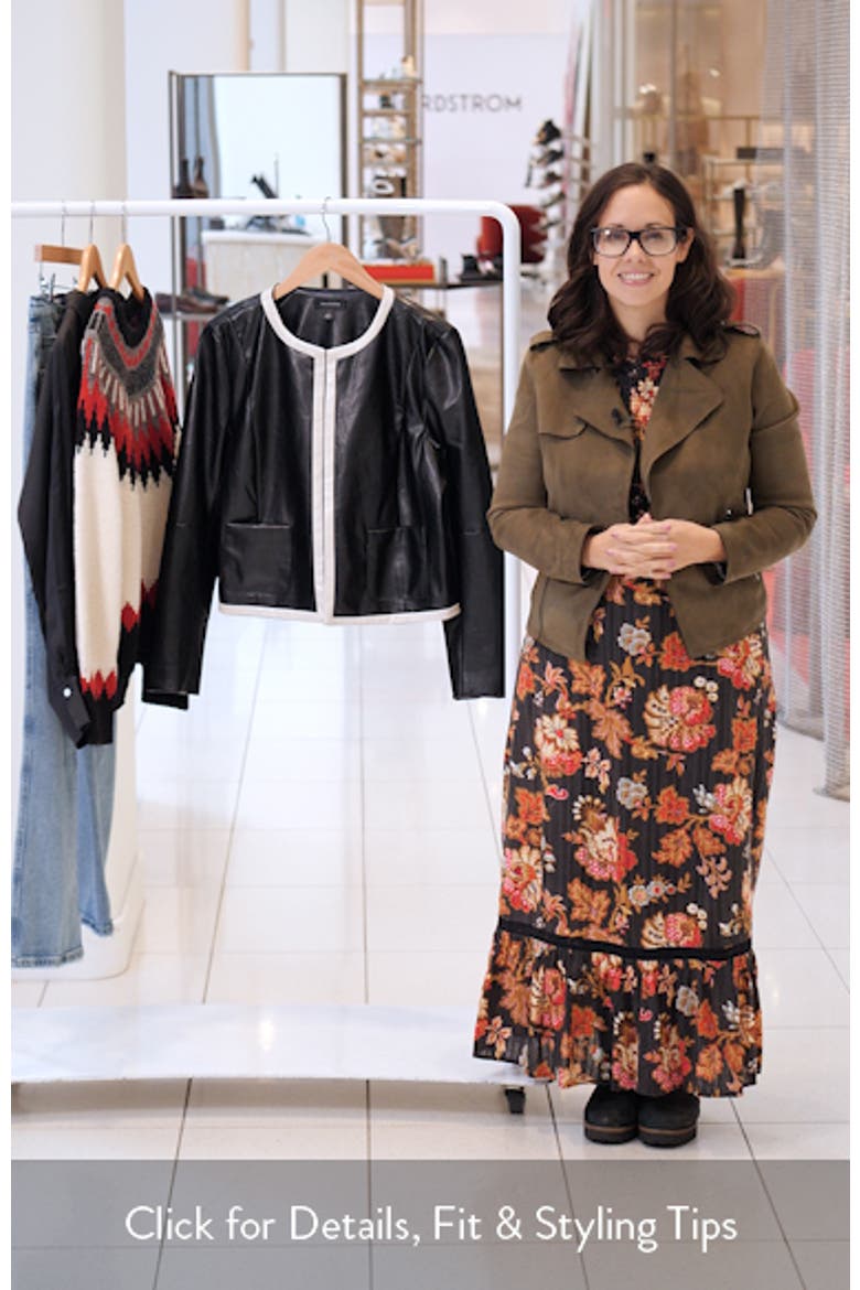 Tipped Faux Leather Jacket video