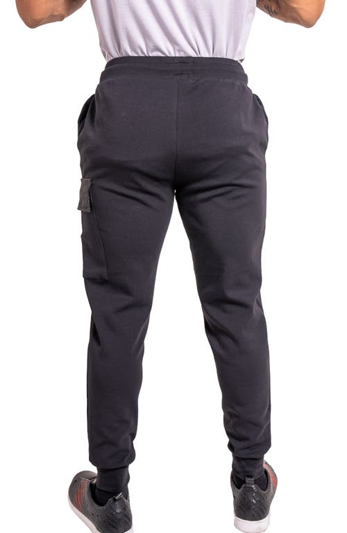Maceoo Pocket65 Grey Cargo Joggers In Black