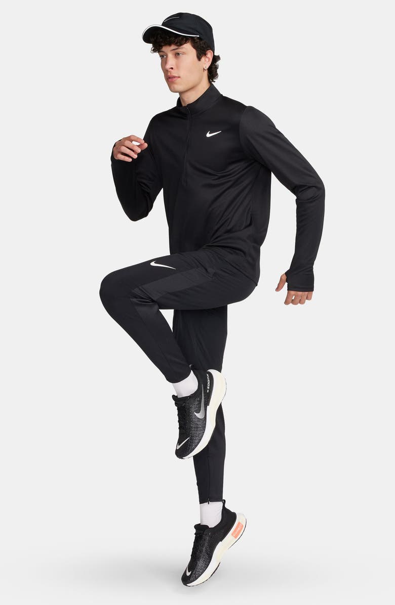 Nike Dri-FIT Half Zip Running Top, Alternate, color, Black/ Reflective Silver