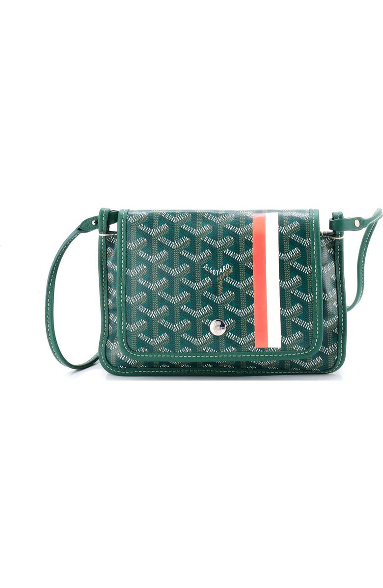 Pre-Owned Goyard Plumet Clutch Wallet Printed Coated Canvas, Main, color, Green