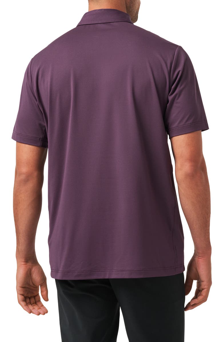 TravisMathew Heater Pro Performance Golf Polo, Alternate, color, Plum