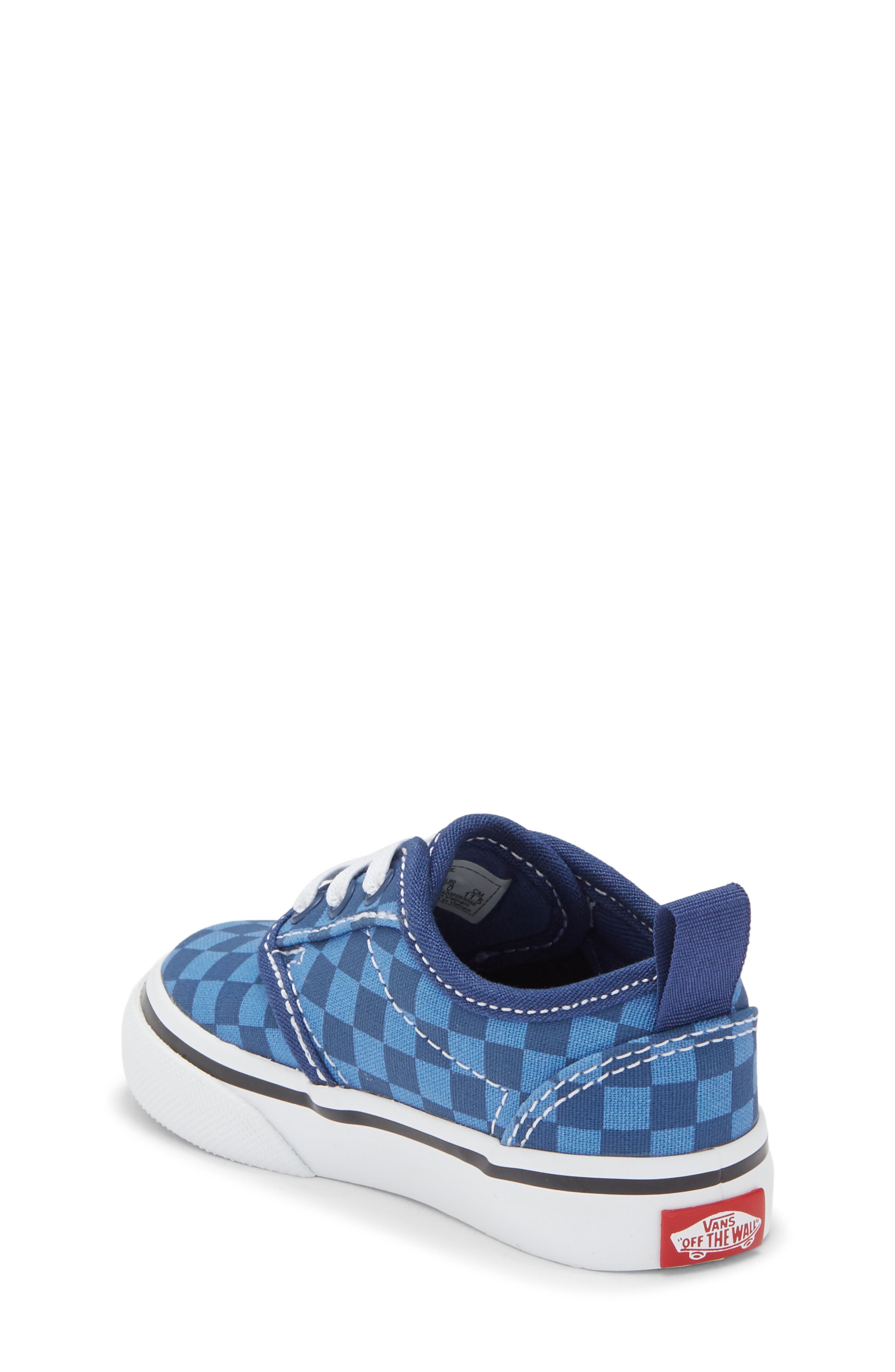 Vans Kids' Atwood Slip-On Sneaker, Alternate, color, Tonal Check True Blue
