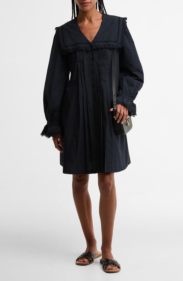 Barbour Tisbury Long Sleeve Minidress, Main, color, Dark Navy