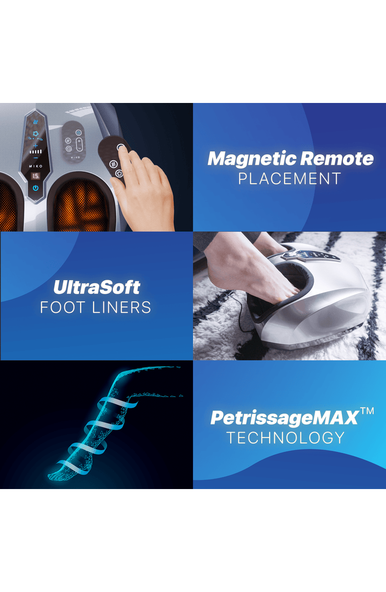 MIKO Shiatsu Foot Massager with Heat, LCD Display, Alternate, color, Charcoal