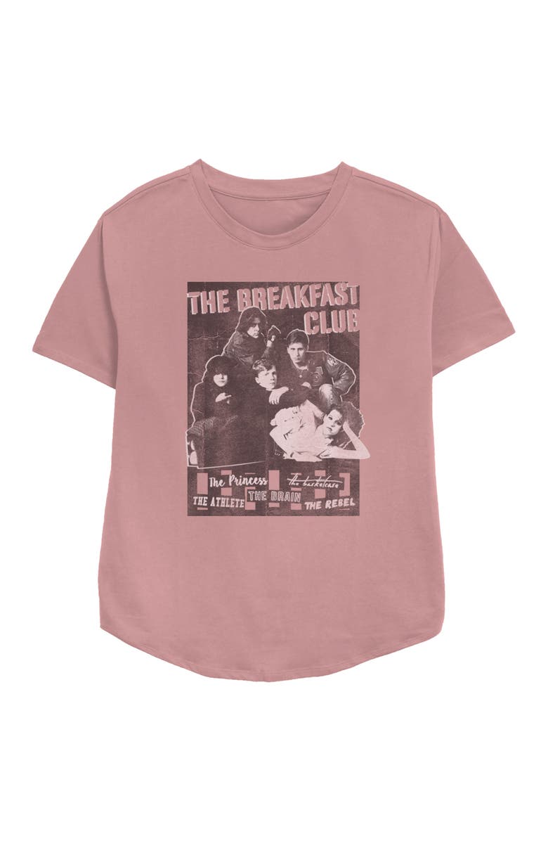 The Breakfast Club Women's The Breakfast Club Distressed Poster  Graphic T-Shirt, Main, color, Mauve