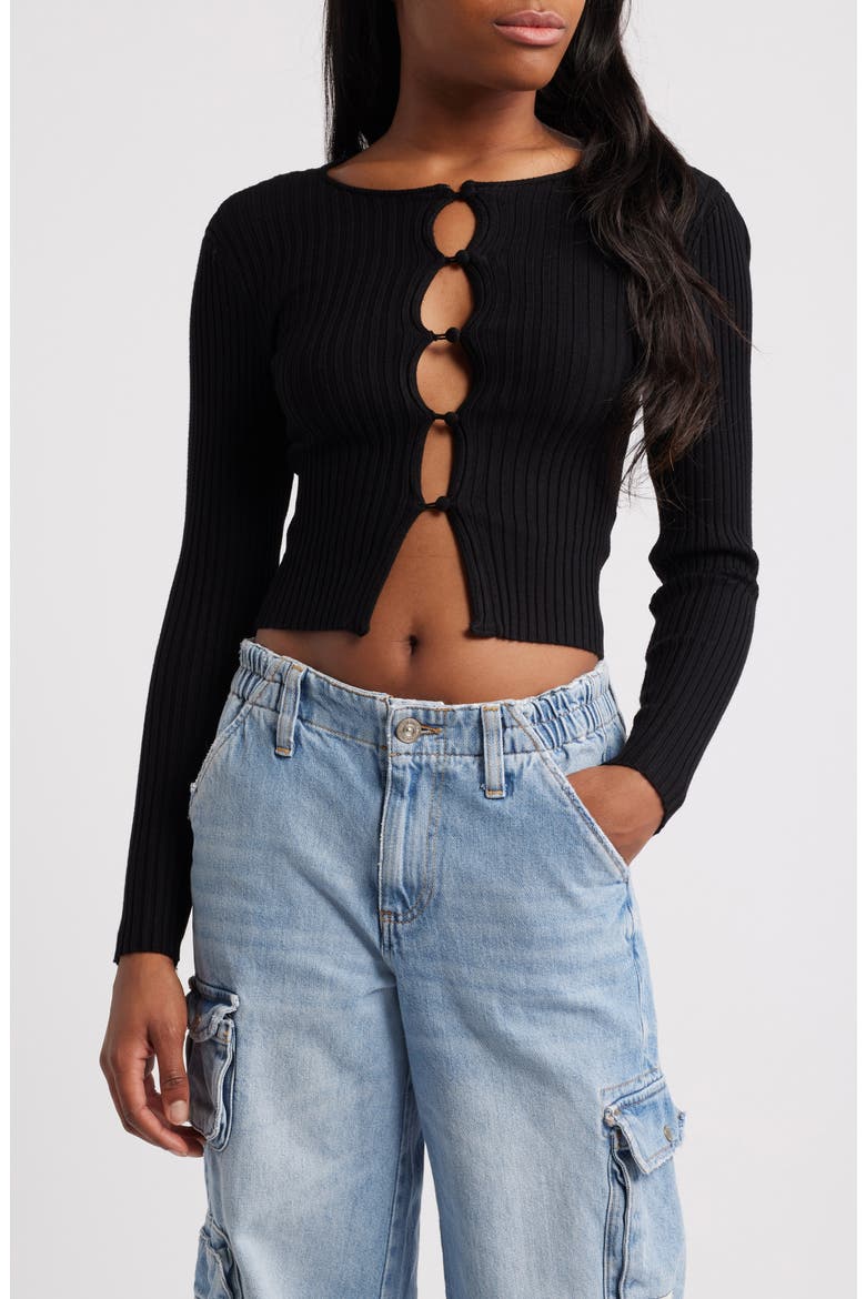 Peyton Button-Up Cardigan, Main, color, BLACK
