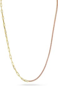 SPHERA MILANO 14K Gold Plated Cubic Zirconia Tennis Necklace