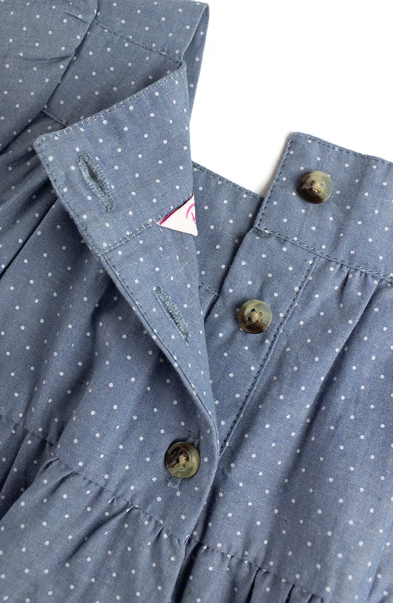 RuffleButts Polka Dot Puff Sleeve Tiered Dress & Headband Set, Alternate, color,