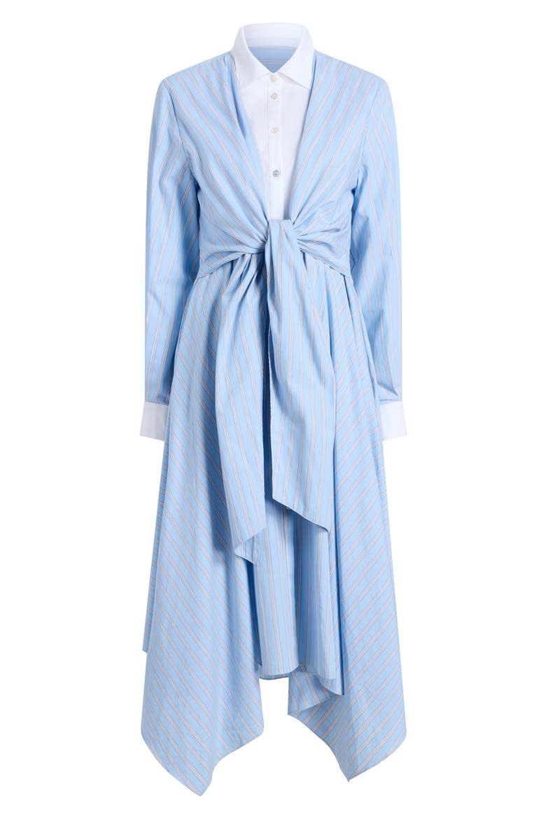 Evie Stripe Viviette Long Sleeve Dress, Alternate, color, LIGHT BLUEBELL