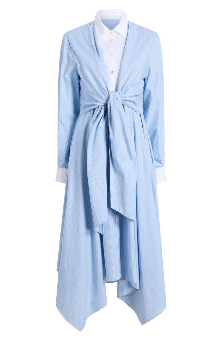 Cinq à Sept Evie Stripe Viviette Long Sleeve Dress, Alternate, color, Light Bluebell
