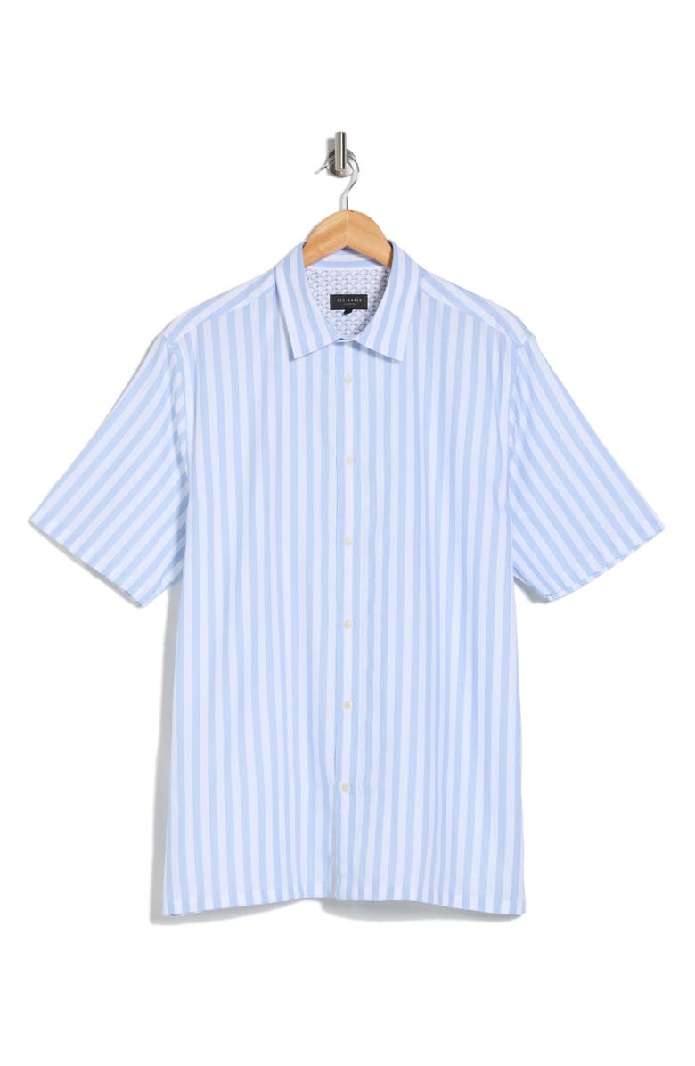 Ted Baker London Stripe Cotton Button-Up Shirt, Alternate, color,