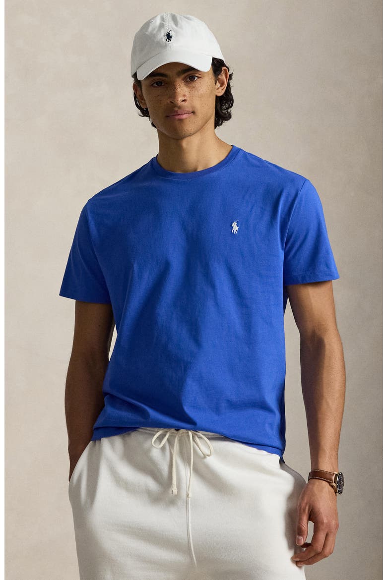 Classic Fit Solid Cotton Jersey T-Shirt, Alternate, color, NEW IRIS BLUE/ C1730