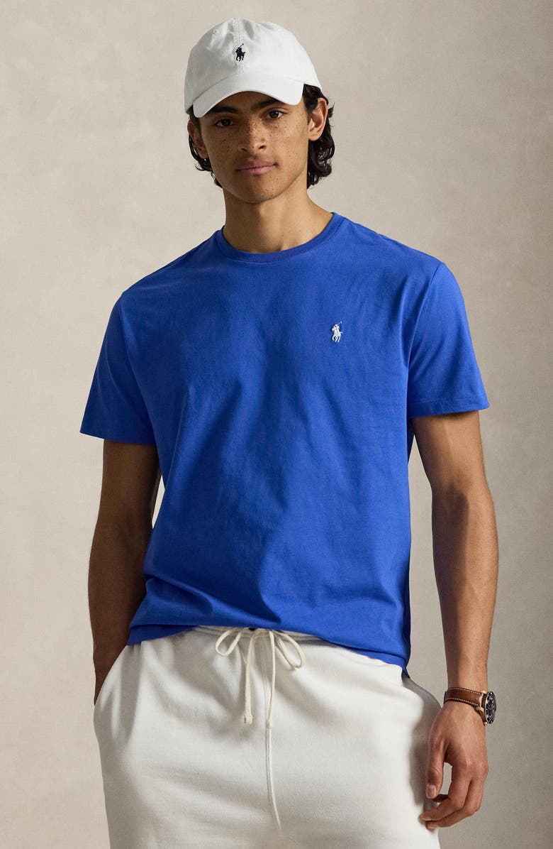 Polo Ralph Lauren Classic Fit Solid Cotton Jersey T-Shirt, Alternate, color, New Iris Blue/ C1730