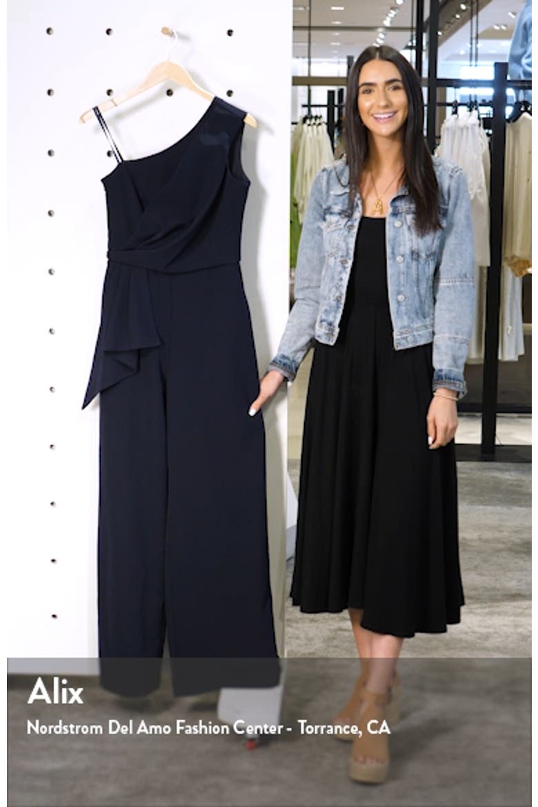 One-Shoulder Laguna Crepe Jumpsuit video