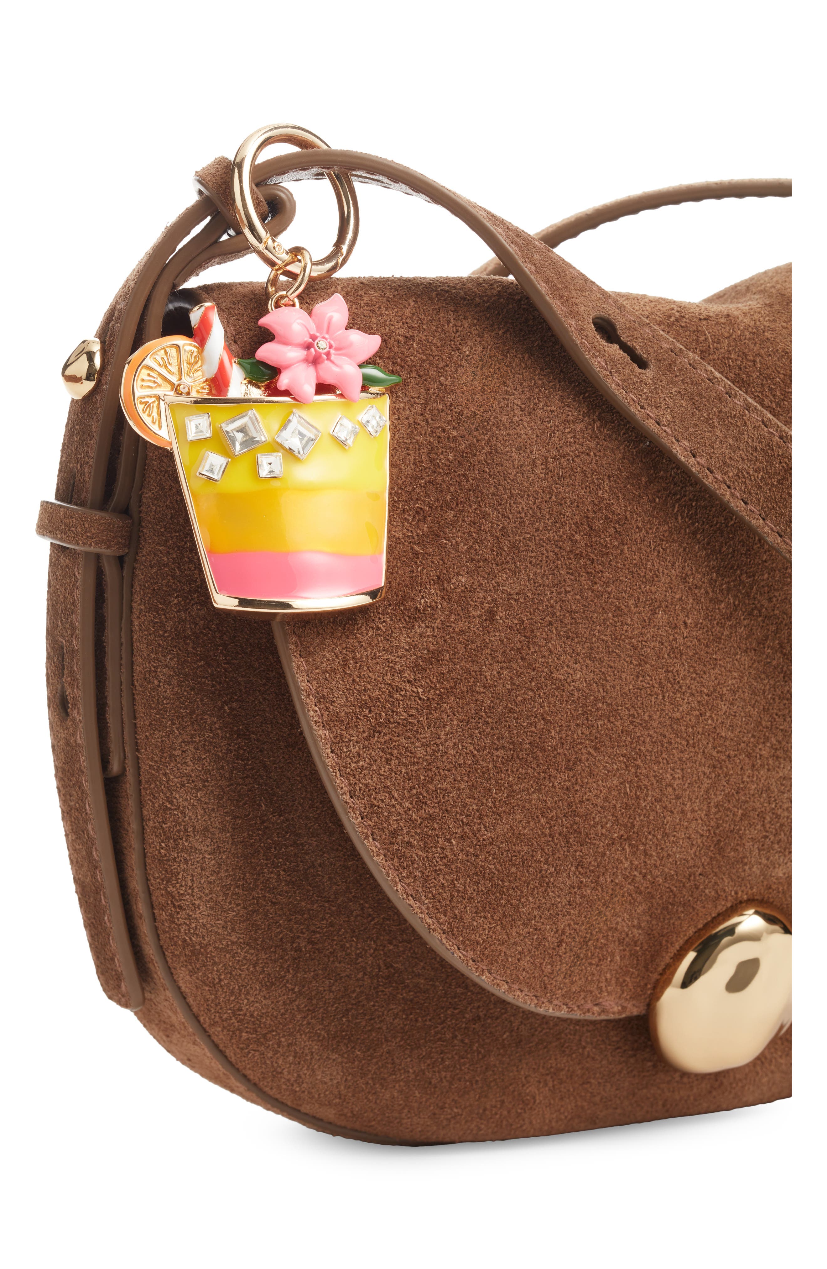 Chelsea28 Mai Tai Bag Charm, Alternate, color, Orange Multi- Gold