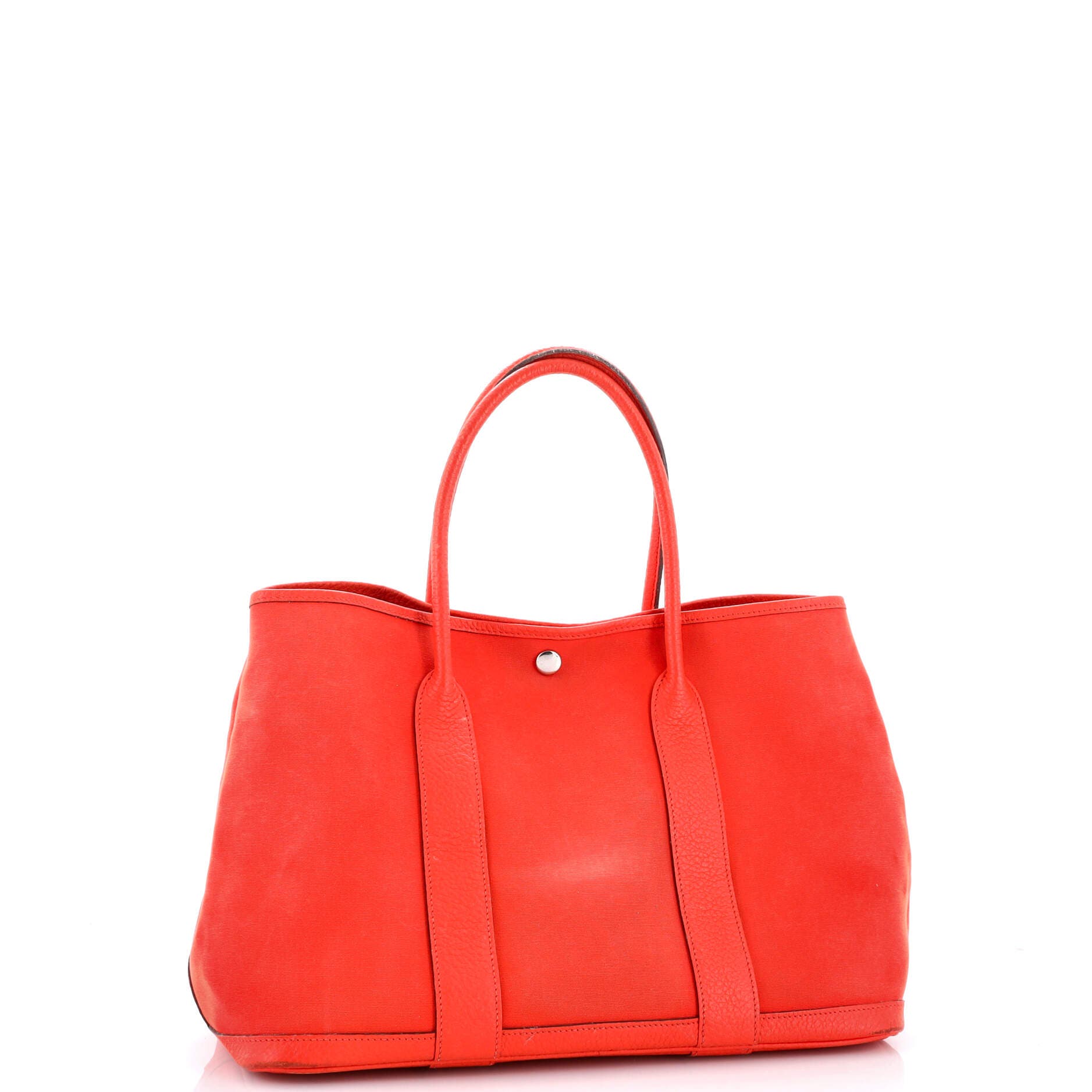 Pre-Owned Hermes Garden Party Tote Toile and Leather 36, Alternate, color, Orange Poppy