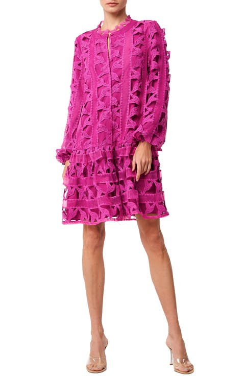 Wylla Humbird Lace & Organza Drop Waist Dress